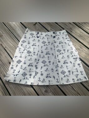 NWT Brooks Brothers Skirt Nautical Blue White size 8